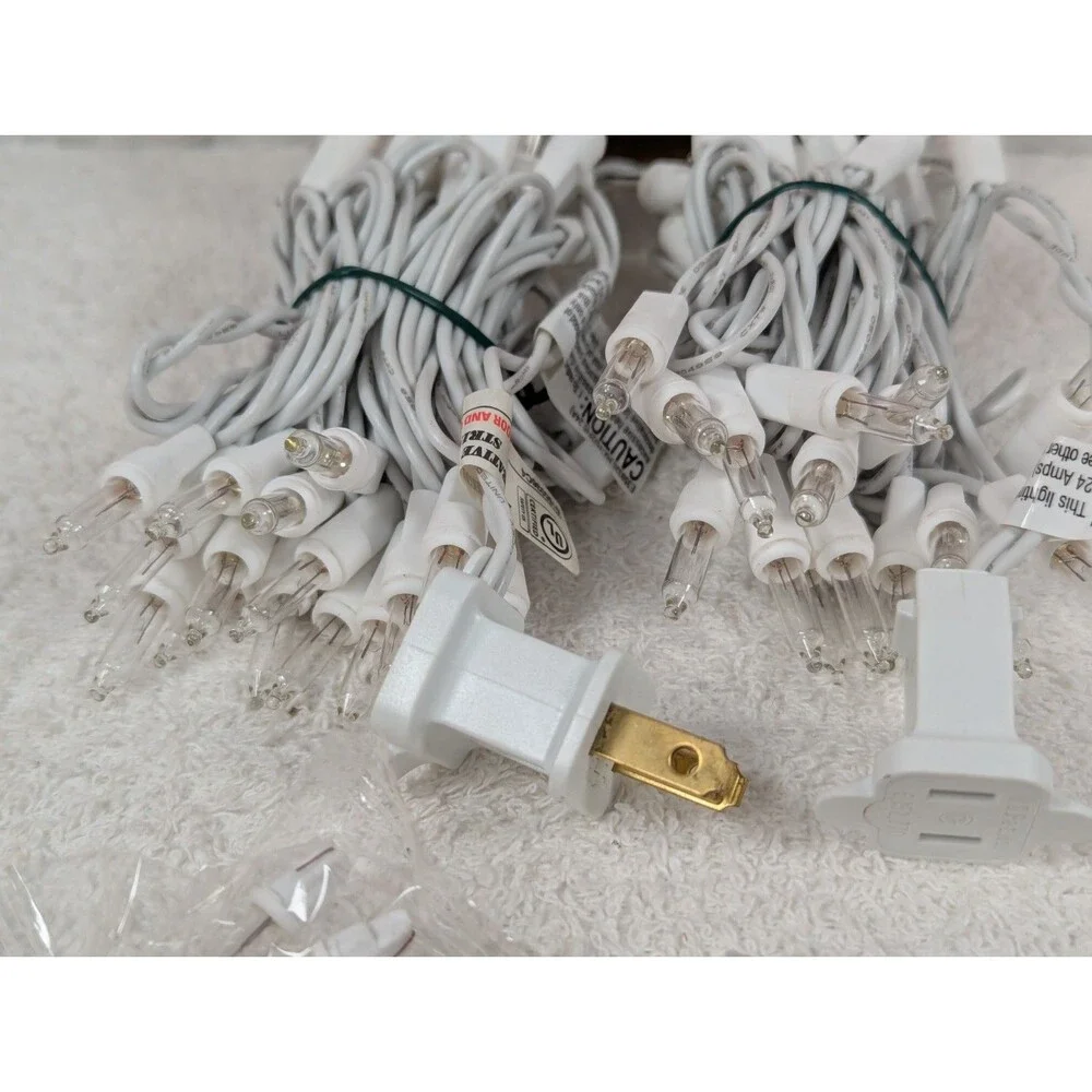 Christmas - Merry Brite - 70 Count - Mini Lights - Clear Bulb/White Wire -3 Pack